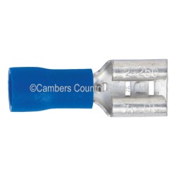 Sealey Terminals 100 Pack Push On 6.3mm Female Blue